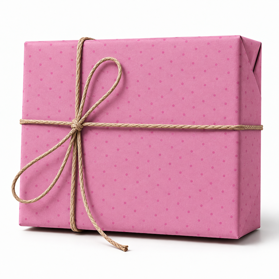 25 Fogli Carta Regalo Micro Pois Rosa