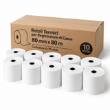 Rotoli per Registratore di Cassa 80 mm. x 80 mt.