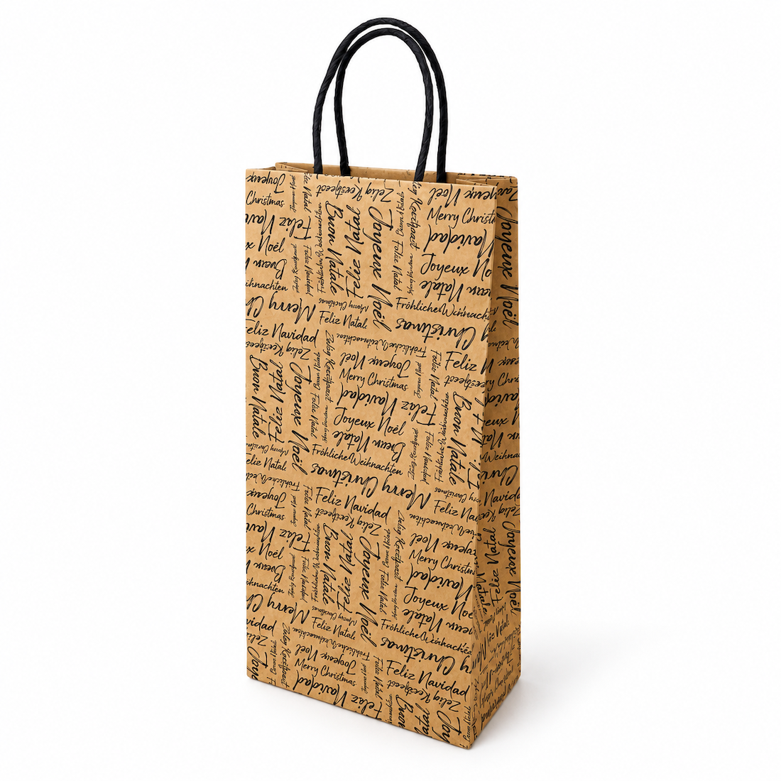 Shopper Porta 1,2 e 3 Bottiglie Buon Natale