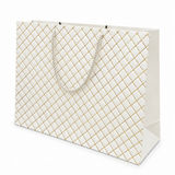 Shopper in Carta Squares Bianca 4 Nodi