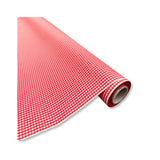 Bobina Polipropilene 40 My. Fantasia Quadretti Rosso. Lunghezza 40 mt.