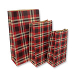 Sacchetto in Carta Tartan con Fondo Rettangolare