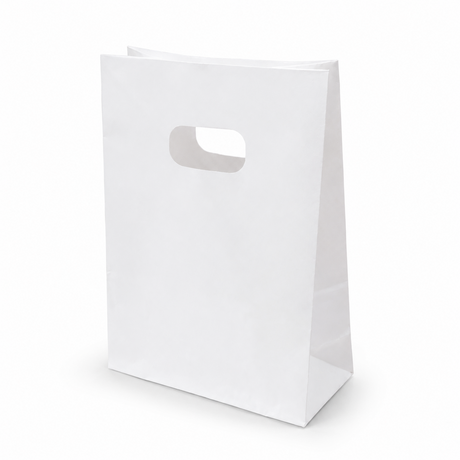 Shopper in Carta Fustellata Bianca