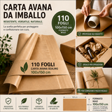 110 Fogli Carta Sealing Avana 60 gr. 100x150 cm.