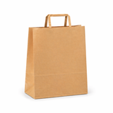 Shopper in Carta Kraft Avana Linea Premium con Maniglia Piatta – Ecologica e Resistente