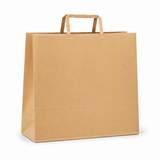 Shopper in Carta Kraft Avana Linea Premium con Maniglia Piatta – Ecologica e Resistente