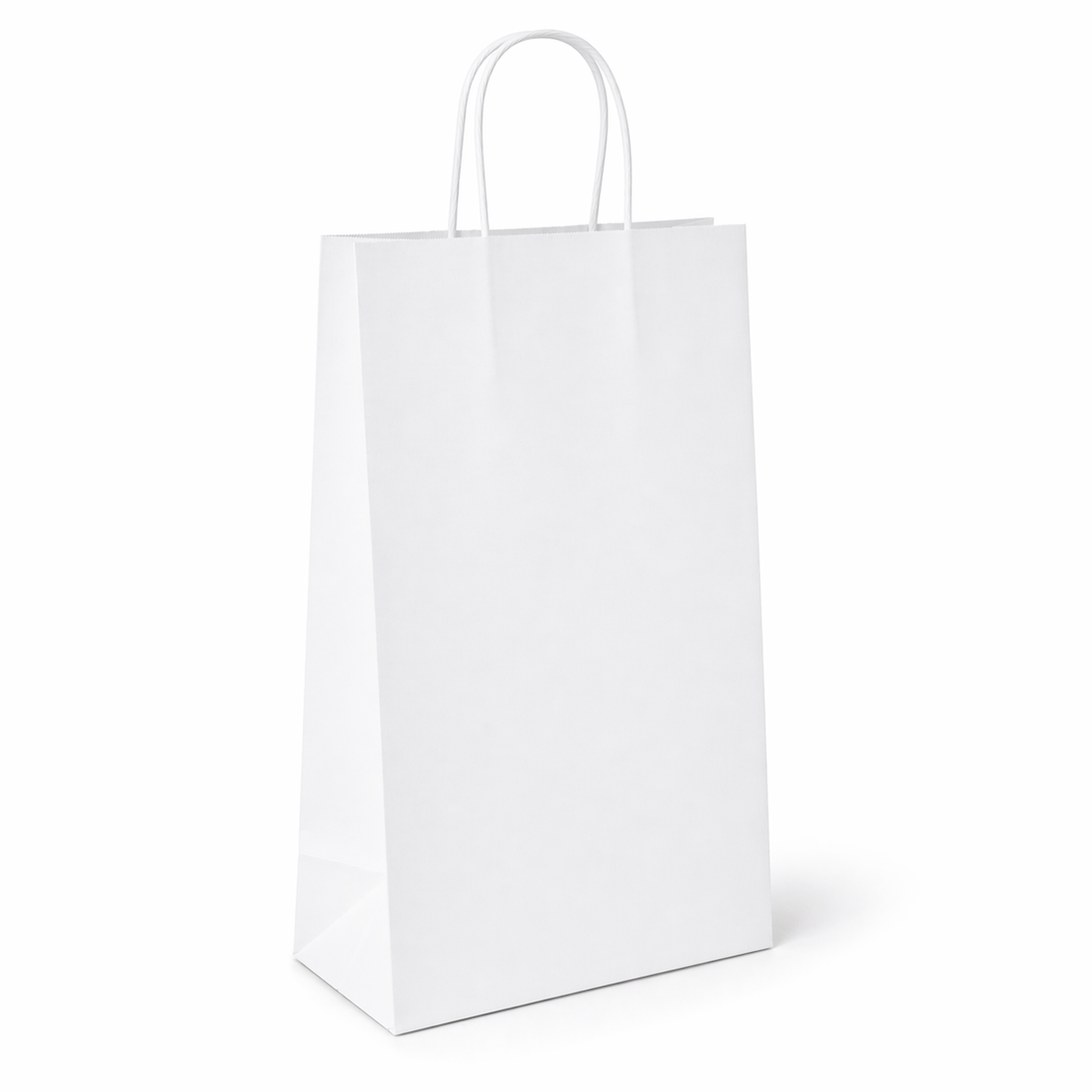 Shopper in Carta Bianca Maniglia Ritorta