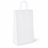 Shopper in Carta Bianca Maniglia Ritorta