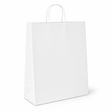 Shopper in Carta Bianca Maniglia Ritorta