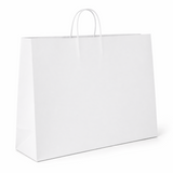 Shopper in Carta Bianca Maniglia Ritorta