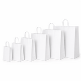 Shopper in Carta Bianca Maniglia Ritorta