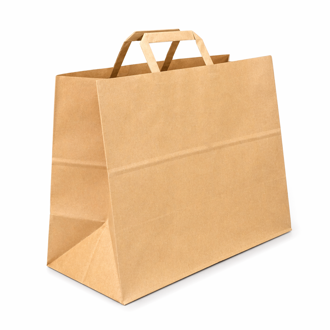 Shopper in Carta Take Away Avana Fondo Largo