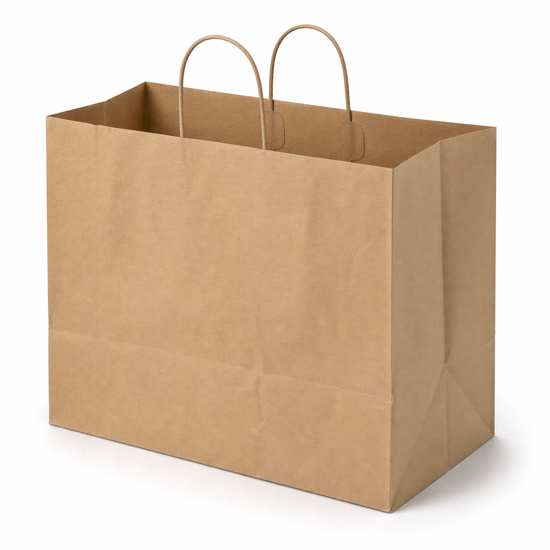 Shopper in Carta Avana Fondo Largo Bordo Risvoltato