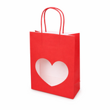 Shopper in Carta con Finestrella a Cuore