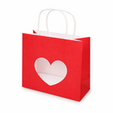 Shopper in Carta con Finestrella a Cuore