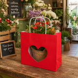 Shopper in Carta con Finestrella a Cuore