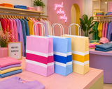Shopper in Carta Maniglia Ritorta Line Assortite