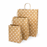 Shopper in Carta Avana con Pois Bianco