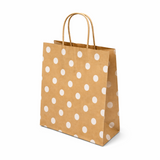 Shopper in Carta Avana con Pois Bianco