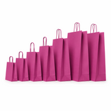 Shopper in Carta Maniglia Ritorta Linea Rainbow Fuxia