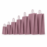 Shopper in Carta Maniglia Ritorta Linea Rainbow Rosa Antico