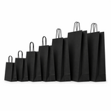 Shopper in Carta Maniglia Ritorta Linea Rainbow Nera