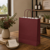 Shopper in Carta Maniglia Ritorta Linea Rainbow Bordeaux