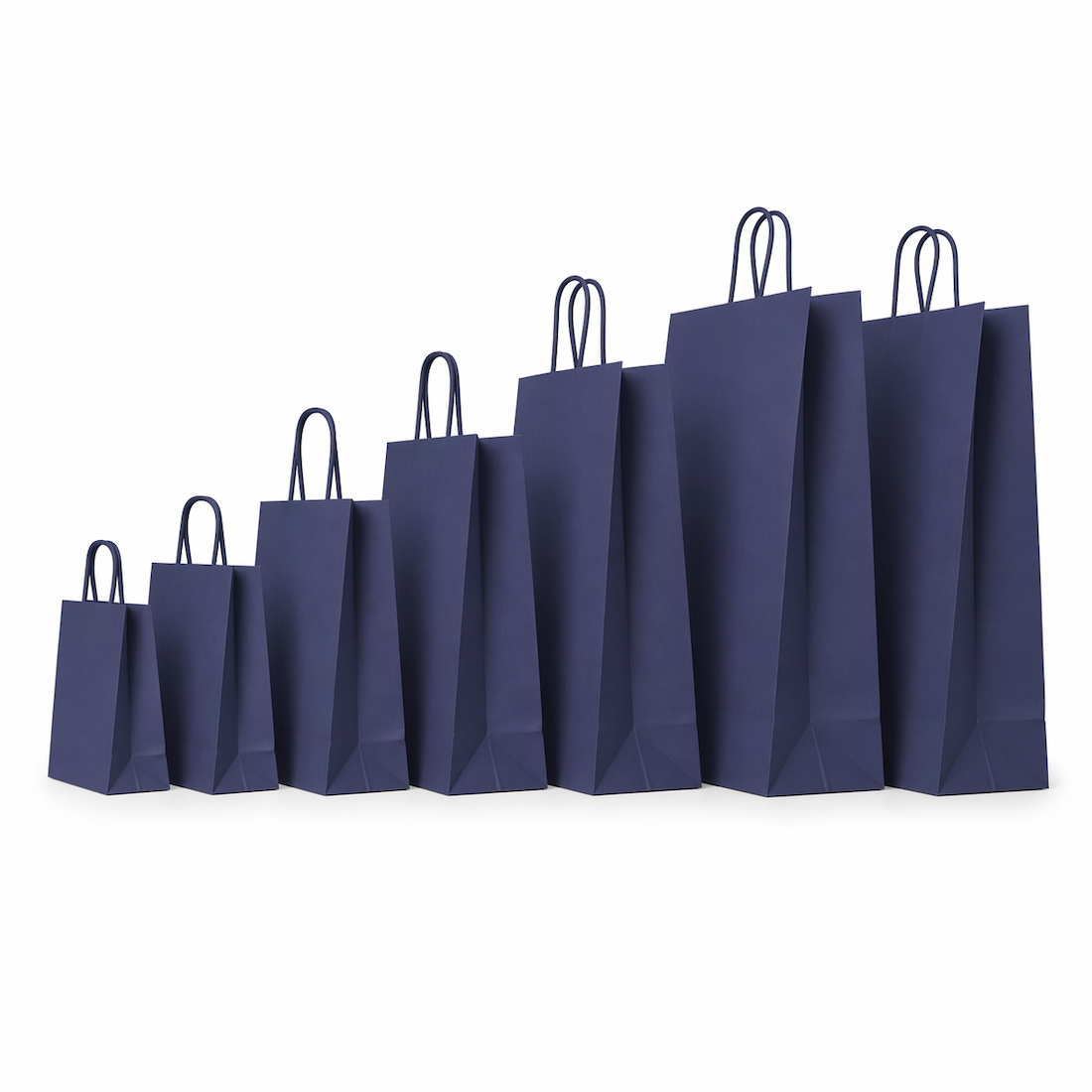 Shopper in Carta Maniglia Ritorta Linea Rainbow Blu