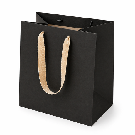 Shopper in Carta Square Nero
