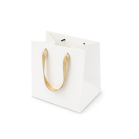 Shopper in Carta Square Bianco