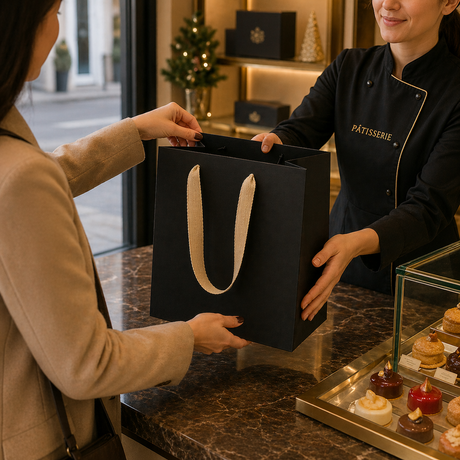 Shopper in Carta Square Nero