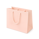 Shopper in Carta Rosa Nude Plastificata Opaca 4 Nodi