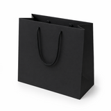 Shopper in Carta Black Plastificata Opaca 4 Nodi