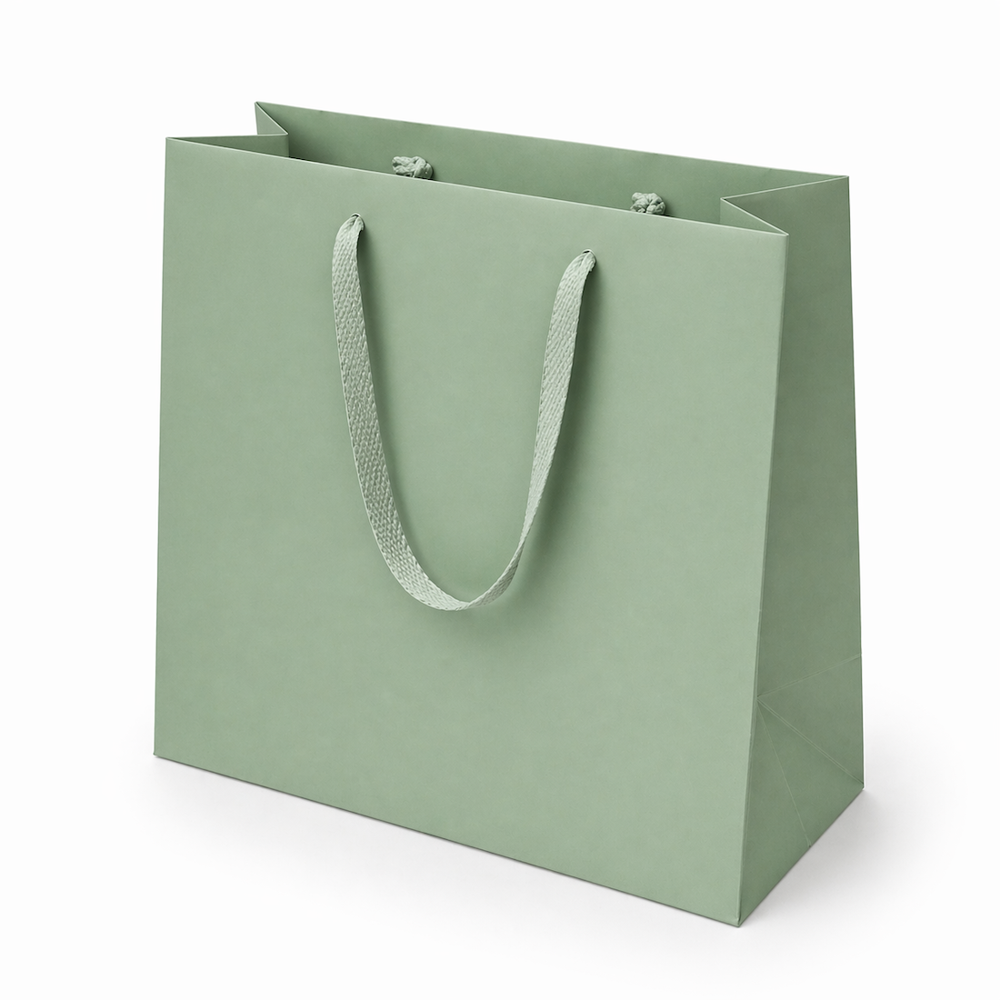 Shopper in Carta Verde Salvia 4 Nodi