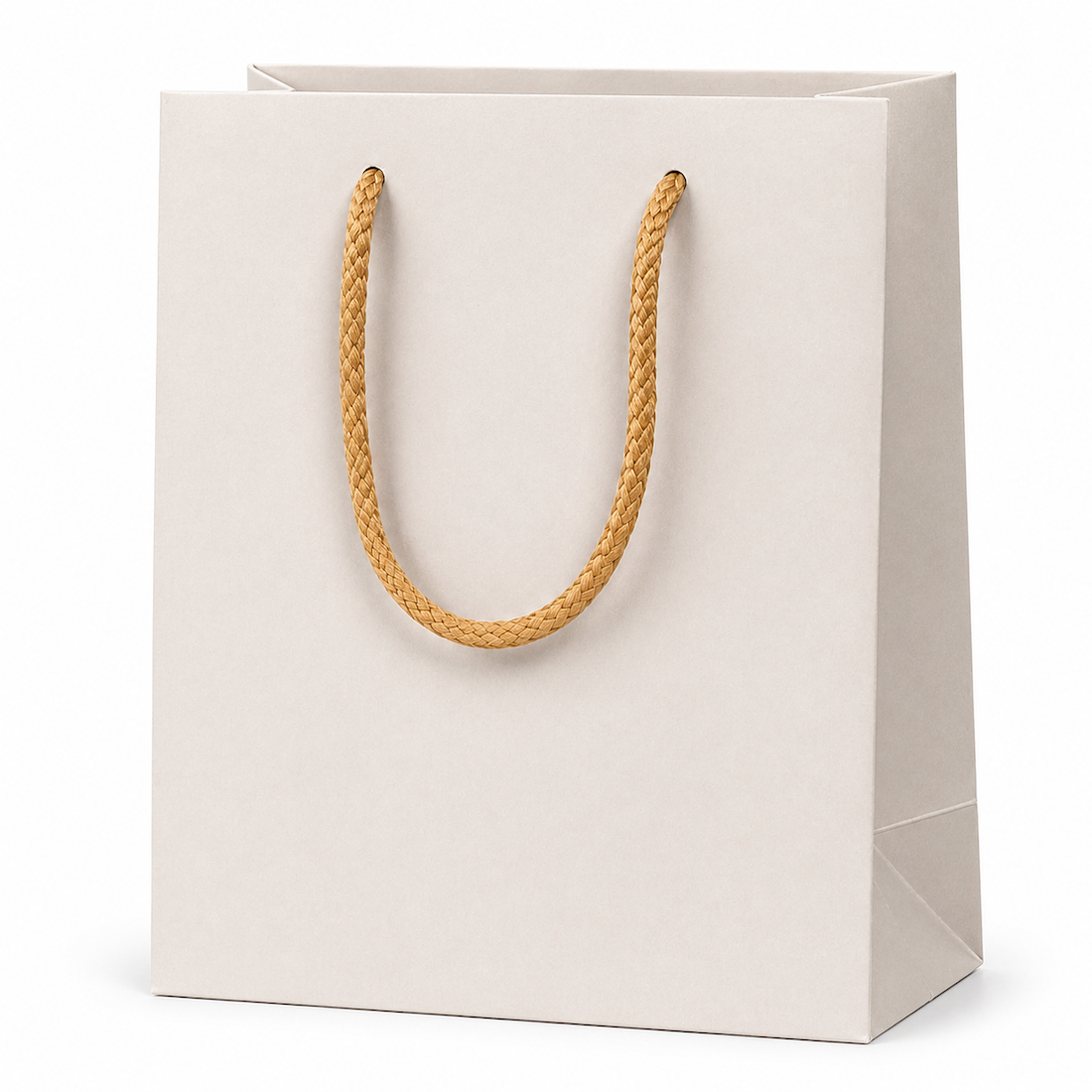 Shopper in Carta Mini con Cordone Base Avana