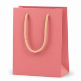 Shopper in Carta Mini con Cordone Base Avana