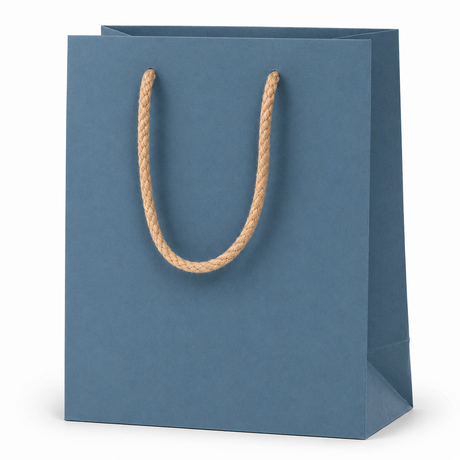 Shopper in Carta Mini con Cordone Base Avana