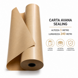 Rotolo Carta Avana Sealing 80 gr. Altezza 100 cm. Lunghezza 240 mt.