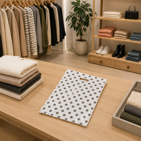 Shoppers Plastica Riutilizzabile Fantasia Pois