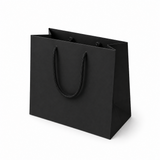 Shopper in Carta Black Plastificata Opaca 4 Nodi