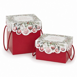 Scatola Fondo e Coperchio Porta Panettone Linea Addobbi di Natale