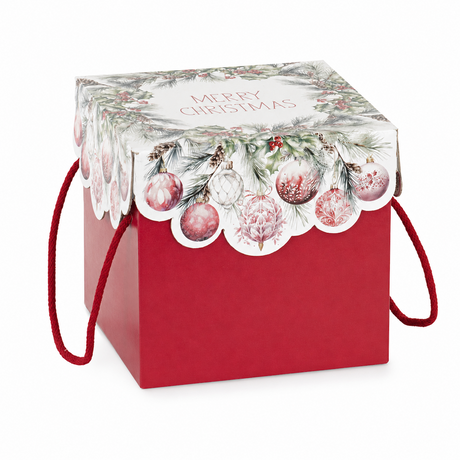Scatola Fondo e Coperchio Porta Panettone Linea Addobbi di Natale