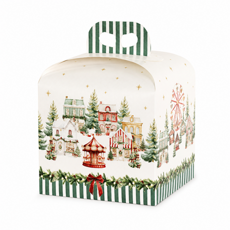 Scatola Porta Panettone Linea Market Verde