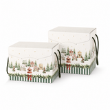Scatola Segreto con Cordone Porta Panettone Linea Market Verde