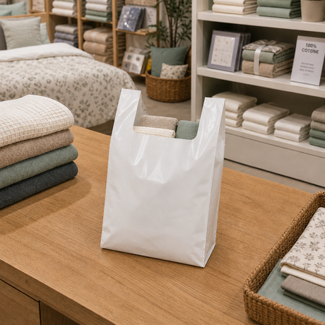 Shopper Maxi Plastica Riutilizzabile Modello Canottiera