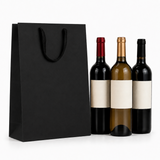Shopper Porta 1,2 e 3 Bottiglie Nera