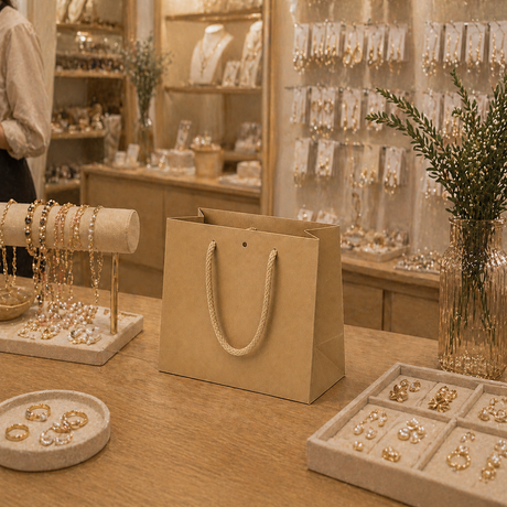 Shopper Mini Fondo Largo con Cordone e Foro Centrale