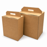 Scatola Confezione Regalo Porta Panettone + Bottiglia Linea Avana